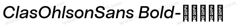 ClasOhlsonSans Bold字体转换